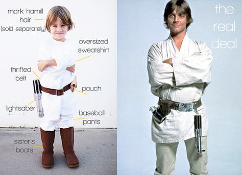 diy luke skywalker costume Luke Skywalker Costume Kids, Luke Skywalker Costume, Luke Skywalker Cosplay, Rey Star Wars Costume, I Am Your Mother, Star Wars Costumes Diy, Disfraz Star Wars, Jedi Costume, Halloween Things