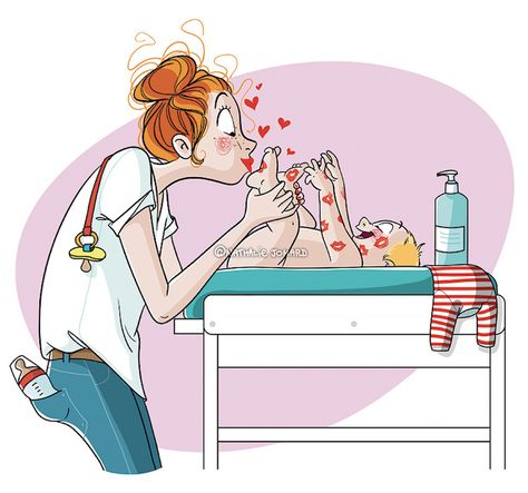 Motherhood Illustrations by Nathalie Jomard Motherhood Illustration, Sorry For Everything, Foto Baby, Mom Art, Mommy Life, Your Mom, Baby Photoshoot, French Artists, Mom And Baby