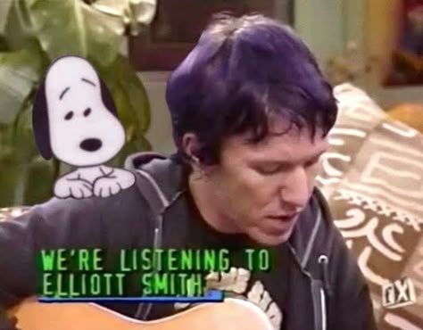 Happy birthday Elliott Smith. 🎂 You would have been 55 today. #elliottsmith #August6th #snoopy Elliot Smith, Elliott Smith, Snoopy, Guitar, Log In, Log, Hair