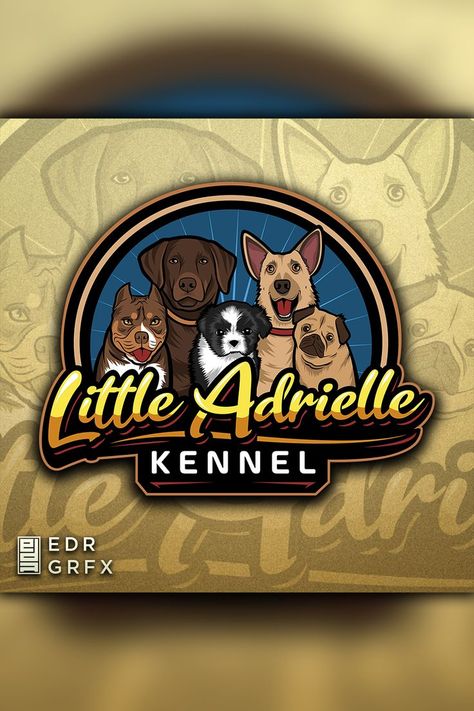 A vector kennel logo & shirt design I created for Little Adrielle Kennel whose name is based on the owner's young daughter. Kennel Logo Design, Logo Shirt Design, Kennel Logo, Shirt Design Illustration, Be Simple, Logo Shirt, The Client, Dog Kennel, Vector Logo