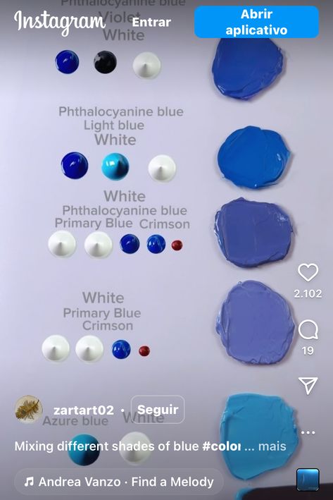 How To Make Light Blue Colour, Color Blending Techniques, How To Make Shades Of Blue, How To Make Royal Blue Color, Mixing Blue Paint, Acrylic Paint Tips, Blue Color Mixing Chart, How To Make Sky Blue Colour, Paint Mixing Chart