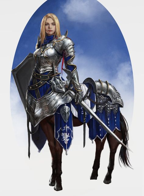 Rpg Warrior, Female Centaur, Roleplay Characters, Female Knight, Fantasy Races, Dungeons And Dragons Characters, Fantasy Armor, Fantasy Warrior, Fantasy Rpg