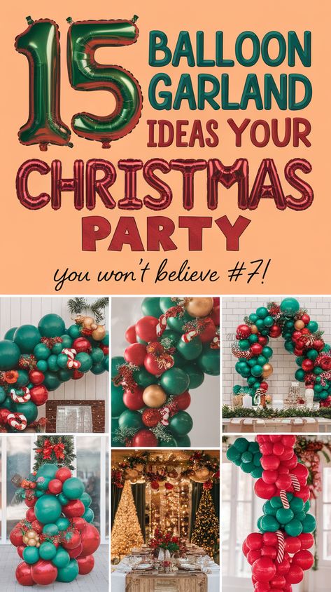 • Unique balloon combinations for every style
• Step-by-step instructions for hassle-free assembly
• Tips to personalize your garland for the holidays Balloon Garland Ideas, Elegant Color Schemes, Garland Ideas, 5 Balloons, Christmas Balloons, Affordable Decor, Elegant Color, Holiday Decorating, Deck The Halls