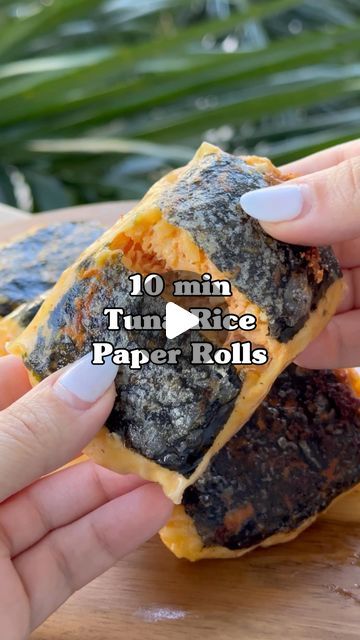 Palmini Official on Instagram: "Update your snacks with these mouthwatering tuna rice paper rolls using Palmini Rice🔥 High in protein and low in carb! What else can you ask for?🤤 #PALMINI  Ingredients✨ •1 Pouch Palmini Rice •1 tuna can •2 tbsp mayonnaise or sour cream  •2 tbsp hot sauce (we used truffle hot sauce) •Spring roll wrappers •Seaweed  •Cheddar cheese   How to✨ •Rinse and drain the Palmini Rice •In a bowl, mix the rice, tuna, mayonnaise, and hot sauce until well combined •Wet your spring roll wrap and place a sheet of the seaweed in the middle, along with the cheese (cut the cheese in the same size as the seaweed), place a serving of the rice mixture on top and fold •In a pan over medium heat add sesame oil and place your Tuna Spring Rolls, cook until crispy on both sides (arou Tuna Spring Rolls, Tuna Rice Paper Rolls, Crispy Shrimp Rice Paper Rolls, Easy Spicy Tuna Roll, Spicy Crunchy Tuna Roll, Crab Spring Rolls Rice Paper, Spring Roll Wraps, Tuna Rice, Spring Roll Wrappers