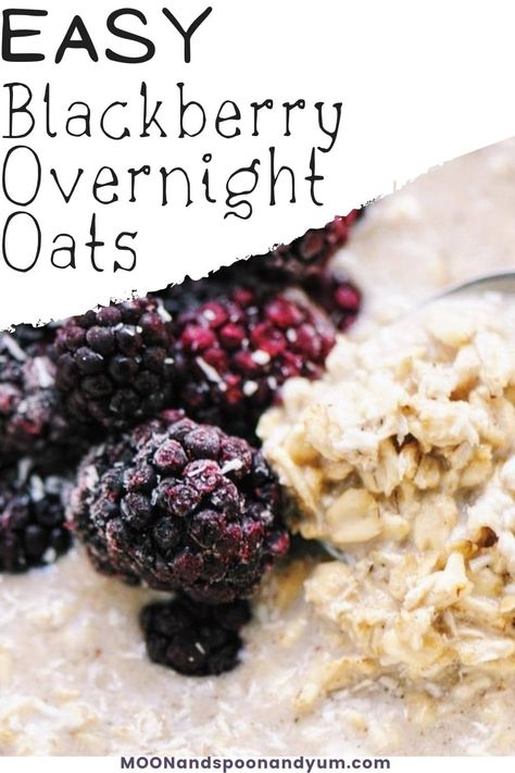 Blackberry Overnight Oats, Blackberry Oatmeal, Peach Overnight Oats, Vanilla Overnight Oats, Gluten Free Brunch, Best Overnight Oats Recipe, Oat Bowls, Chai Spices, Vegan Overnight Oats