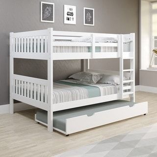 Full Size Bunk Beds, White Bunk Beds, Twin Trundle Bed, Bunk Beds With Drawers, Under Bed Drawers, Bunk Beds With Storage, Bunk Bed With Trundle, Full Bunk Beds, Kids Bunk Beds