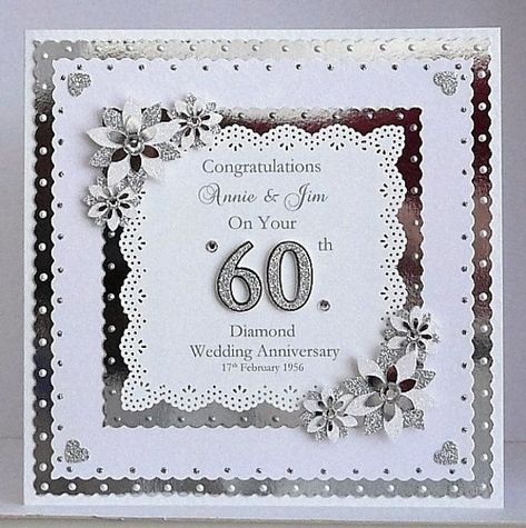 Wedding Anniversary Cards Handmade, Marriage Anniversary Cards, Diamond Wedding Anniversary Cards, 50th Anniversary Cards, Anniversary Cards For Wife, 9th Wedding Anniversary, Diamond Wedding Anniversary, Anniversary Cards Handmade, 60 Wedding Anniversary