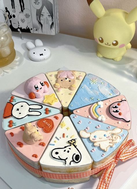 aesthetic bake danish pastel cake sanrio snoopy kirby Kirby Recipe, Kirby Cake Ideas, Kirby Cake, Sanrio Cake, Snoopy Cake, Birthday Cake Gift, Hello Kitty Birthday Cake, Bday Decor, Pastel Cake