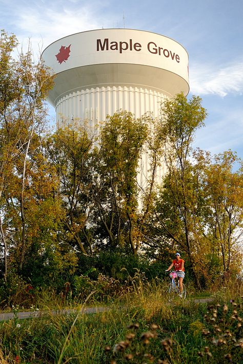 Maple Grove, MN Maple Grove Minnesota, Minneapolis St Paul, Water Towers, Maple Grove, Kids Growing Up, Water Tower, Twin Cities, Saint Paul, Minneapolis