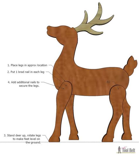 Reindeer Template, Reindeer Diy, Wood Deer, Wood Reindeer, Christmas Diy Wood, Winter Holiday Crafts, Wooden Reindeer, Boot Storage, Christmas Yard Art