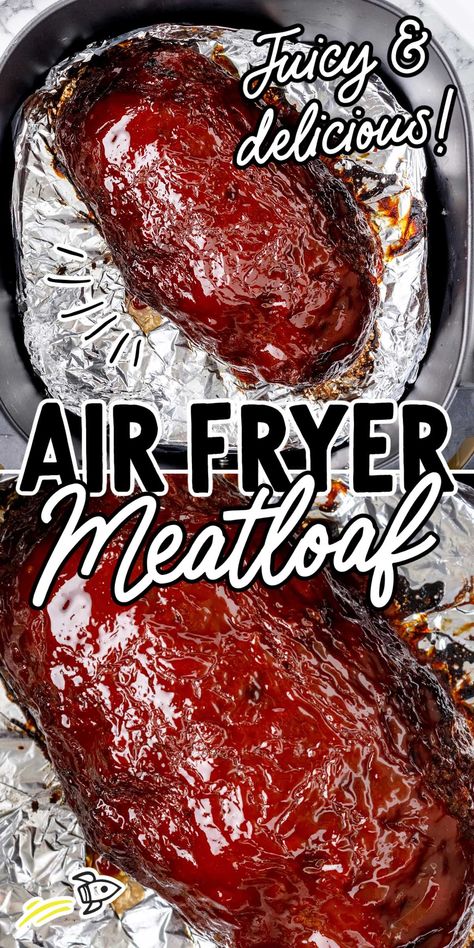 Air Fryer Recipes Meatloaf, Air Fryer Meatloaf, Air Fryer Recipes Meat, Braised Chicken Recipes, Meal For Dinner, Beef Meatloaf, How To Cook Meatloaf, Recipes With Ground Beef, Air Fried Food