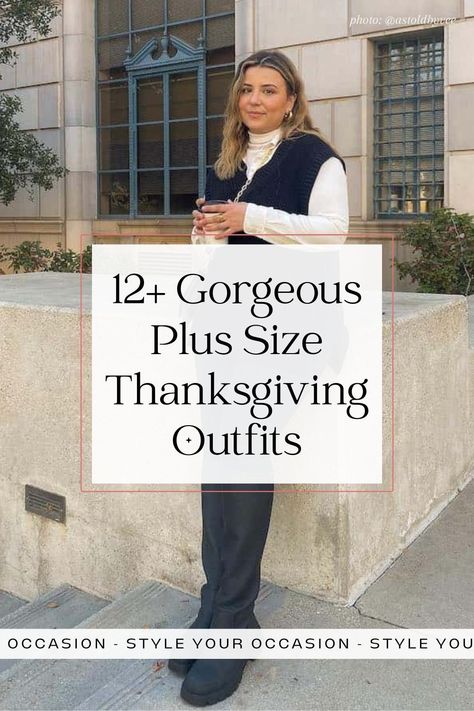 Plus Size Thanksgiving Outfit, Thanksgiving Dinner Outfit, Casual Thanksgiving Outfits, Chubby Style, 2023 Outfits, Cute Thanksgiving Outfits, Thanksgiving Outfit Ideas, Fall Family Photo Outfits, Thanksgiving Outfits