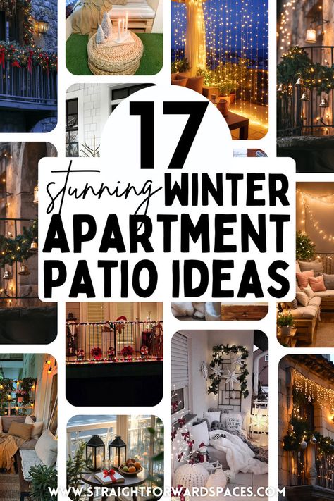 stunning winter decor ideas for apartment patios with seasonal touches Veranda Christmas Decor, Apartment Patio Christmas Decor Ideas, Christmas Patio Decor Apartment, Small Patio Christmas Decor, Small Balcony Christmas Decor, Apartment Balcony Christmas Decor Ideas, Lights On Balcony, Christmas Balcony Decor, Winter Apartment