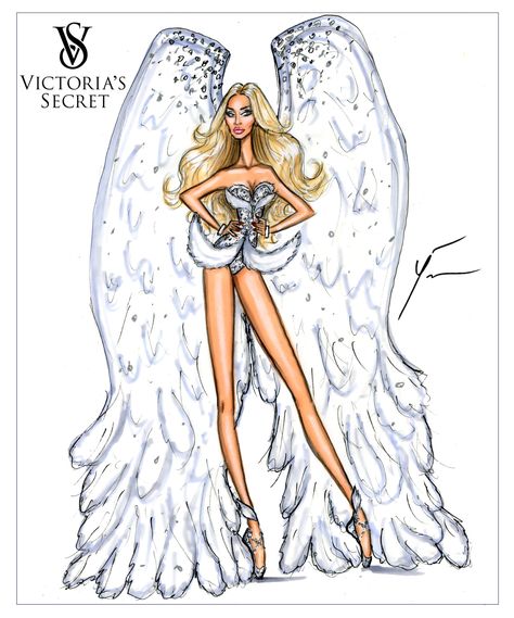 Victoria Secret Wings, Fashion Show Design, Victoria Secret Runway, Fashion Model Sketch, Model Sketch, Victoria Secret Models, Vs Fashion Shows, Fashion Sketchbook, Fashion Illustration Sketches