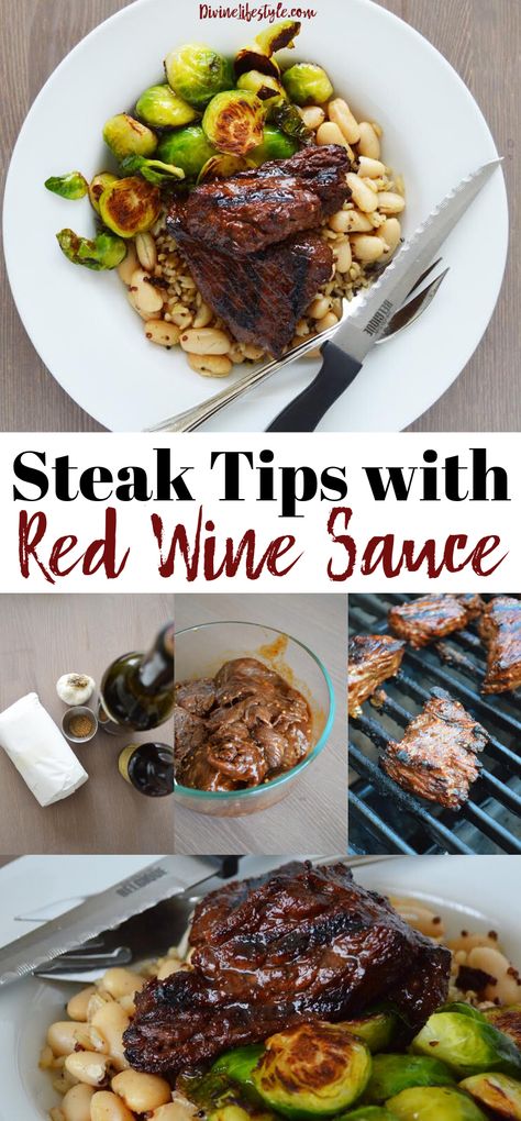 Beef Tips In Red Wine Sauce, Red Wine Recipes Cooking, Steak Red Wine Sauce, Wine Sauce For Steak, Cooking With Red Wine, Braised Steak, Red Wine Beef, Steak Sauce Recipes, Beef Tip Recipes