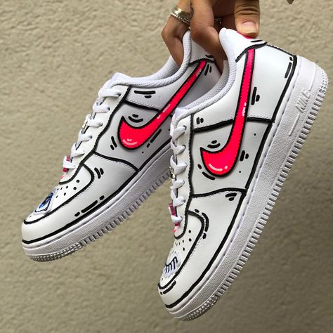 Air Force Nike Custom, Nike Air Force Custom, Shoe Custom, Custom Af1, Custom Shoes Diy, Nike Air Force One, All Nike Shoes, Custom Air Force 1, Air Force One