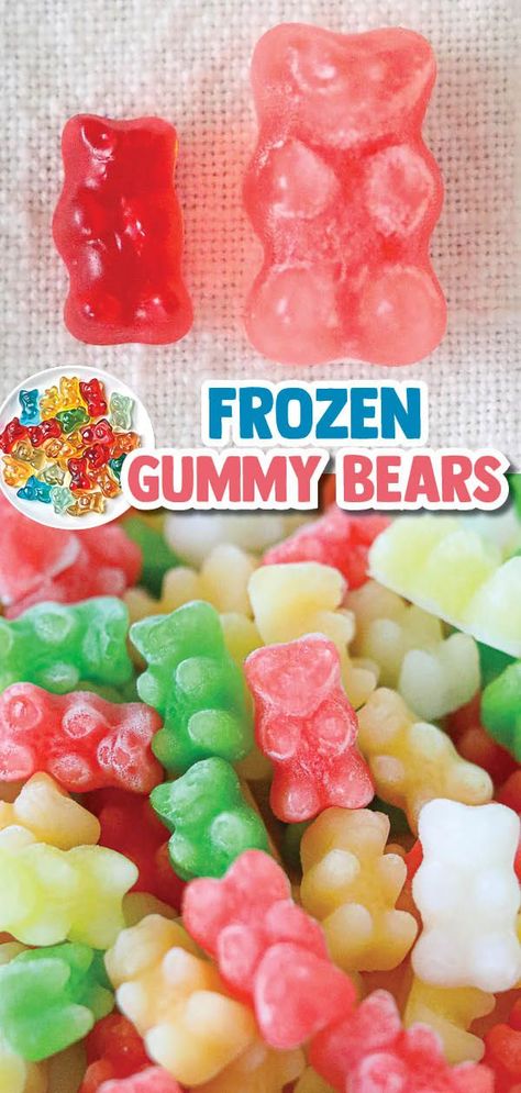 How to make Frozen Gummy Bears with Sprite! Frozen Gummy Bears are a viral hit all over TikTok and Instagram. They double in size and have the yummy taste you enjoy from regular Gummy Bears but with a soft frozen gelatin crunch! I created a step-by-step recipe for you to make a bunch! Frozen Gummy Bears Recipe, Smart School House Recipes, Gummy Bear Recipe With Gelatin, Winter Cooking For Kids, New Year Snacks For Kids, Sprite Gummy Bear, Frozen Gummy Bears Sprite, Frozen Gummy Bears, New Years Snacks For Kids