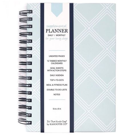 Kahootie Co. Kahootie Co Daily Planner For Your Busy Days 5.5"x8.5" Teal Diamonds (ITKDTD) Daily Monthly Planner, Fitness Planner Free, Daily Planner Design, Undated Daily Planner, Plan Your Day, Plain Canvas, Undated Planner, Standard Paper Size, Planner Printables Free