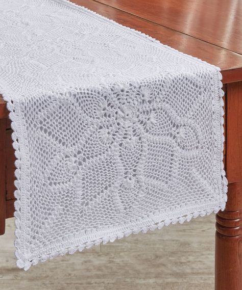 11 Easy Crochet Blankets to Start Today Dinner Arrangement, Crochet Lace Table Runner, Romantic Dinner Setting, Lace Table Runner, Dinner Setting, Lace Runner, Lace Table Runners, Park Designs, Lace Table