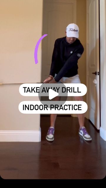 Mark Govier on Instagram: "INDOOR TAKE AWAY DRILL - SO EASY ! 

The takeaway is the foundation of the Golf Swing if we can start in a quality manner it really sets us up for success. She has a simple drill. You can do it in the house to help build awareness of a quality take away 

🟢 find door way 
🟢feet across entrance 
🟢 club touches wall at waist height 
🔴inside club touches too early 
🔴too outside misses wall

@skillestapp" Door Way, Golf Inspiration, Golf Drills, Workout Tips, Gym Workout Tips, The Foundation, Golf Tips, Golf Swing, Drills