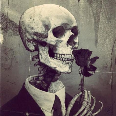 A rose by any other name would smell as sweet. A Skeleton, Skeleton, Black And White, White, Black