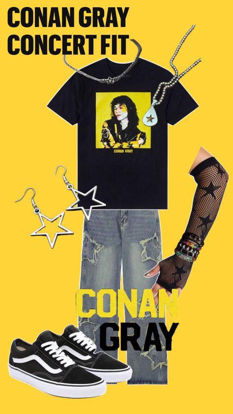 Conan Gray Concert Outfit, Conan Gray Concert, Concert Outfit Inspo, Alt Fits, Grey Theme, Conan Grey, Concert Fashion, Tour Outfits, Concert Fits