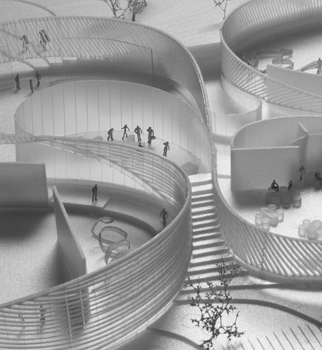 Body Museum, Interlocked Fingers, Organic Interior, Atrium Design, Concept Models Architecture, Arch Model, Architecture Design Drawing, Architecture Design Concept, New Museum