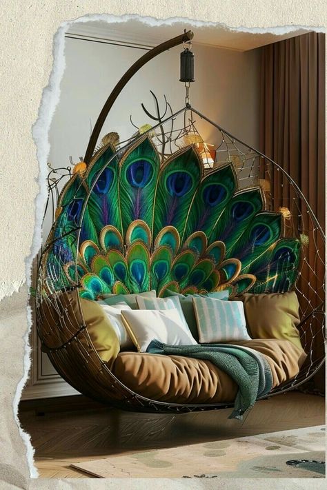 Unique Chairs Design, Art Competition Ideas, Royal Furniture, Ergonomic Seating, Chair Designs, Industrial Design Furniture, Unique Chair, Peacock Design, Home Design Decor