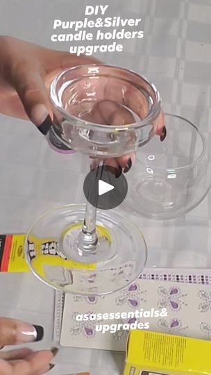 7.3K views · 202 reactions | Elevate your room decor with these DIY Purple&Silver Butterfly Candleholders Upgrade. Subscribe to my YouTube channel for full DIY videos and follow me for more project ideas.  #asasessentials #diy  #procreatetutorial #howtomake #easycrafts #procreate #viralreels #howtocreate #handmade #easycraftsidea | asasessentials&upgrades | CHRISPY · Feel Good Silver Candle Holders, Procreate Tutorial, Craft Day, Diy Videos, Follow Me, Easy Crafts, Coco, Candle Holders, Diy Projects