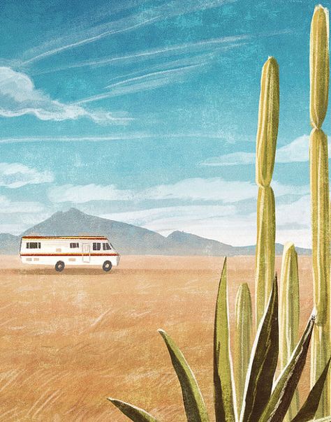 Breaking Bad Artwork, Breaking Bad Painting Easy, Breaking Bad Painting, Breaking Bad Rv, Rv Vintage, Camper Vintage, Bad Painting, Vase Ideas, Cooler Ideas