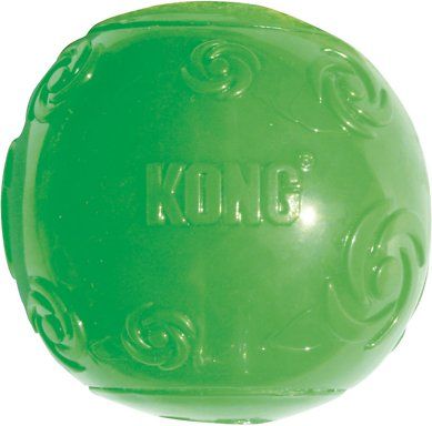 KONG Squeezz Ball Dog Toy, Color Varies, X-Large - Chewy.com Raised Pet Bed, Kong Dog Toys, Best Dog Toys, Doodle Puppy, Labradoodle Puppy, Led Dog Collar, Birthday Toys, Pet Crate, Interactive Dog Toys