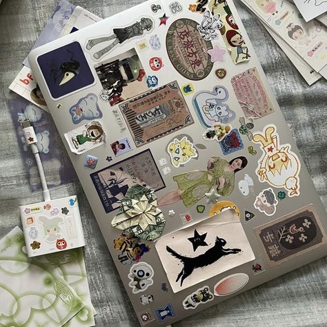 Laptop Decoration, Case Stickers, Laptop Case, Bits And Bobs, Laptop Stickers, Sake, Art Journal, Mood Board, Vision Board