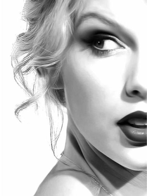 Black and White :) 얼굴 그리기, Black And White Portraits, Taylor Swift Pictures, 인물 사진, White Photo, Taylor Alison Swift, Portrait Drawing, Colorful Pictures, White Photography