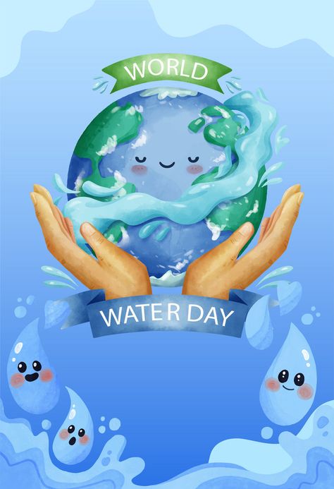 Poster Watercolor World Water Day With Hands Planet AI#pikbest#Templates#Poster Water Day Poster, Tree Project, Family Tree Project, World Water Day, Water Day, Poster Watercolor, World Water, Graphic Design Templates, Free Graphic Design