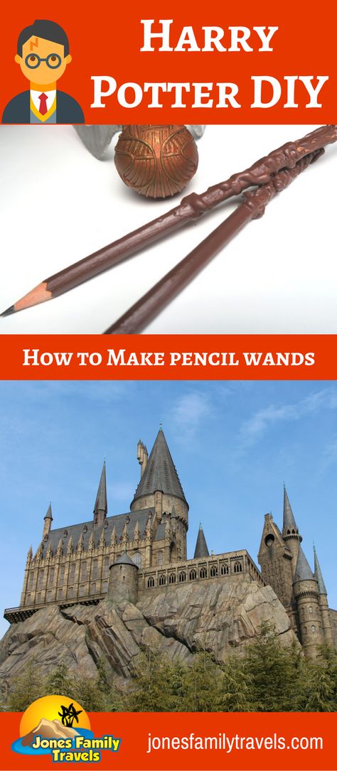 How to Make Harry Potter pencil wands with just a few simple supplies! #harrypotter #halloween #diy #howto Harry Potter Pencil Wands, Homemade Wands, Pencil Wands, Wands Harry Potter, Harry Potter Spell Book, Harry Potter Wands, Harry Potter Potions, Harry Potter Spells, Diy Pencil