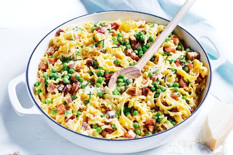 We've transformed traditional carbonara with tasty pieces of chorizo, and it's set to be your new favourite pasta dish. Recipes Chorizo, Chorizo Carbonara, Bacon Pasta Recipes, Chorizo Pasta, Chorizo Recipes, Food Pasta, Carbonara Recipe, Pasta Carbonara, Bacon Pasta