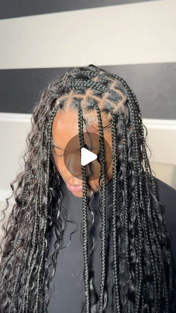 Mani on Instagram: "I’m not sure what’s better, this song or the way these braids turned out😍😍😍     Get into these knee length boho braids 🫶🏽🤭  -Took 6 hours  -#smallknotlessbraids #smallknotlessboxbraids #smallbraids #knotlessbraids #knotlessboxbraids #knotlesbraidsatl #atlhairstylist #atlhairstyles #atlbraider #mariettahair #mariettabraider #watchreels #reels #reelsinstagram #reelvideos #beautiful" Small Boho Knotless, Small Boho Knotless Braids, Coachella Hair, Boho Knotless Braids, Mens Summer Hairstyles, Boho Knotless, Medium Layered Haircuts, French Twist Hair, Braided Prom Hair