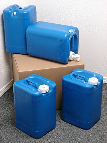 6 Gallon Oversized Samson Stackers Blue 4 Pack 24 Gallons Emergency Water Storage Kit  New  Boxed Includes 1 Spigot and Cap Wrench >>> Be sure to check out this awesome product.(This is an Amazon affiliate link and I receive a commission for the sales) Water Storage Containers, Water Issues, Emergency Water, Survival Gardening, Dark Home Decor, Dark Home, Water Containers, Plastic Items, Shipping Boxes