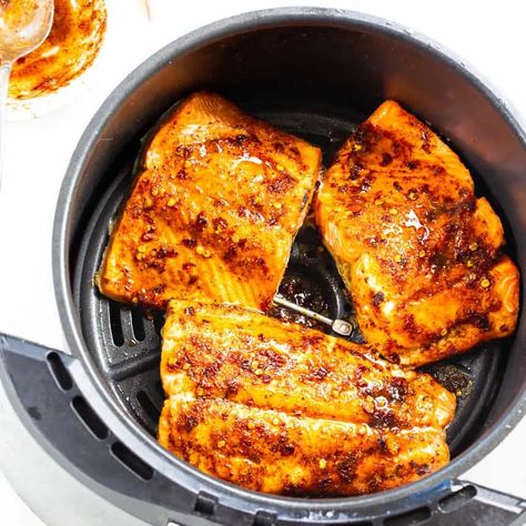 55 Best Air Fryer Fish Recipes - Parade Salmon Air Fryer, Honey Glazed Salmon Recipe, Air Fryer Fish Recipes, Fry Food, Fried Recipes, Mailbox Makeover, Honey Glazed Salmon, Salmon Glaze Recipes, Air Fryer Fish