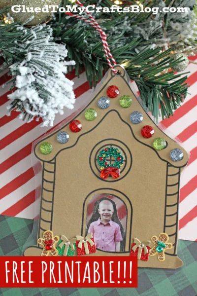 Diy Gingerbread Ornaments For Kids, Gingerbread House Preschool Activities, Gingerbread Ornament Craft, Christmas Gifts To Parents From Students, Gingerbread Ornaments For Kids, Gingerbread Crafts Preschool, Gingerbread Ornaments Diy, Ornament Craft Ideas, Gingerbread Christmas Ornaments