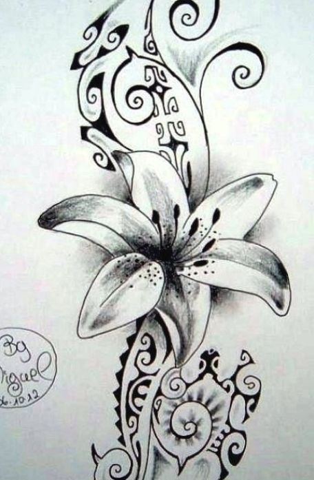 Maori Tattoo Frau, Polynesian Tattoos Women, Flower Tattoo Drawings, Hawaiian Tattoo, Tattoos Skull, Lily Tattoo, Celtic Tattoos, Makijaż Smokey Eye, Maori Tattoo