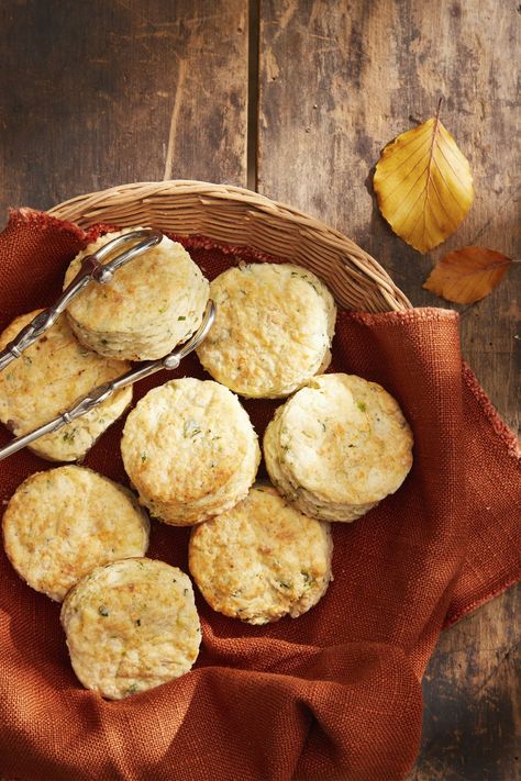 Cream Cheese Herb Biscuitscountryliving Herb Biscuits Recipe, Herb Biscuits, Cream Cheese Biscuits, Best Biscuit Recipe, Southern Buttermilk Biscuits, Baking Powder Biscuits, Dessert Cookbooks, Chicken And Biscuits, Drop Biscuits