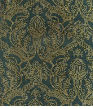 Vintage Damask Galerie wallpaper  G34142 #damask #teal #gold #homedecor Contemporary Wallpaper Designs, Wallpaper Patterns, Contemporary Wallpaper, Wallpaper Designs, Kids Wallpaper, Pattern Wallpaper, Damask, Designer Wallpaper, Paisley