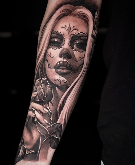 Tattoo artist Kirill Matusevich | Saint Petersburg, Russia | iNKPPL Poker Tattoo, Micro Realism, Mexican Tattoo, Catrina Tattoo, Skull Sleeve Tattoos, Chicano Style Tattoo, Graffiti Tattoo, Chicano Tattoo, Famous Tattoos