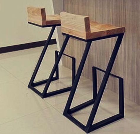 Creative American wood to do the old wrought iron bar stool bar stool bar stools retro highchair coffee lounge chair: Wrought Iron Bar Stools, Wooden Work, Iron Bar Stools, Kursi Bar, Iron Furniture, Wood Bar, Cool Ideas, Steel Furniture, Ikea Hacks