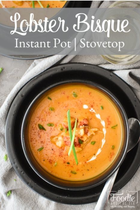 Lobster Bisque Recipe, Lobster Bisque Soup, Healthy Starters, Bisque Recipe, Lobster Bisque, Points Recipes, Instant Pot Soup, Cooking With Olive Oil, Instant Pot Dinner Recipes