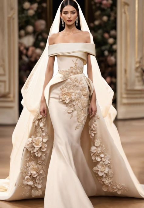 Dress With Flowers, Stylish Wedding Dresses, Womens Wedding Dresses, Couture Mode, Dream Wedding Ideas Dresses, Stunning Wedding Dresses, Luxury Wedding Dress, Ball Gown Dresses, Elegant Wedding Dress