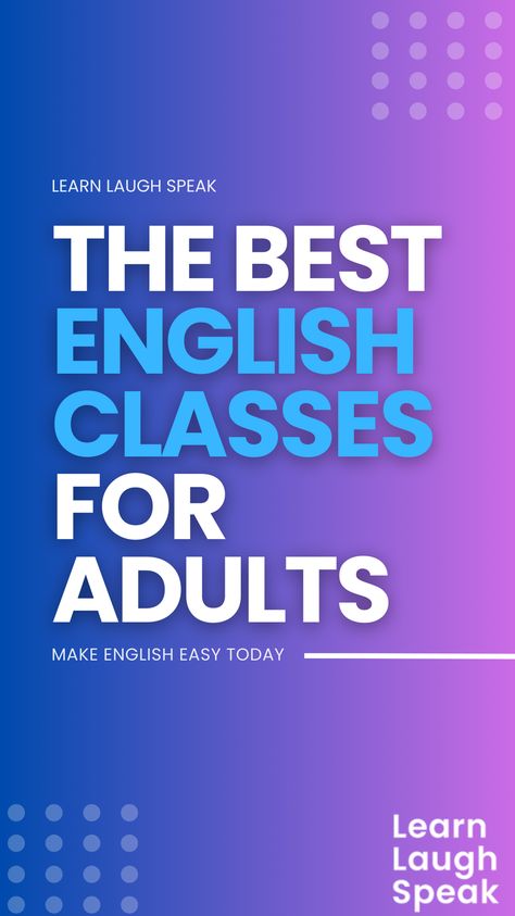 Are you an adult looking to improve your English skills? Look no further! Our digital English classes for adults, Learn Laugh Speak, is the perfect option for non-native speakers. With 33,000 lessons tailored to your exact level, you will learn to read, write, speak, and listen in English with instant corrections. Conversational English Lessons For Adults, Teaching Non English Speaking Students, How To Learn English Speaking Fast, Fast English Speaking, How To Speak Advanced English, Learn English Speaking, English Skills, Language Goals, Conversational English