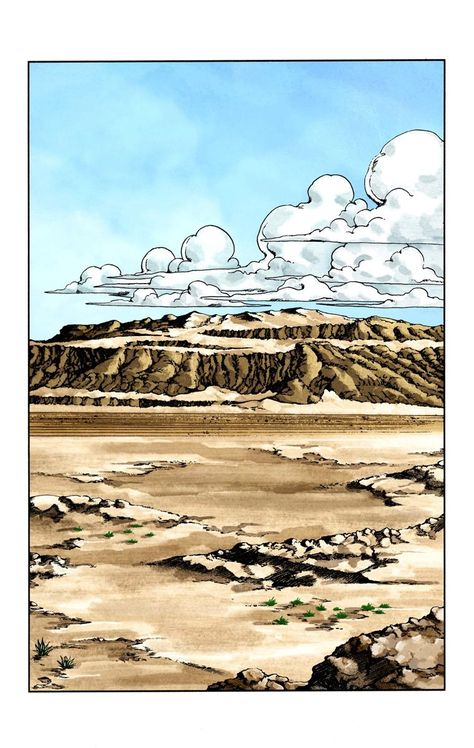 3 Desert Background, Steel Ball Run, Ghibli Artwork, Jojo Parts, Ball Run, Jojo Bizarre, Jojo's Bizarre Adventure, Monument Valley, Natural Landmarks