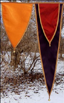 ren fair decor.  banners close-up Castle Banners Medieval, Ren Faire Decor, Medieval Bunting, Medieval Flags, Medieval Banners, Medieval Banner, Medieval Fair, Medieval Crafts, Festival Booth